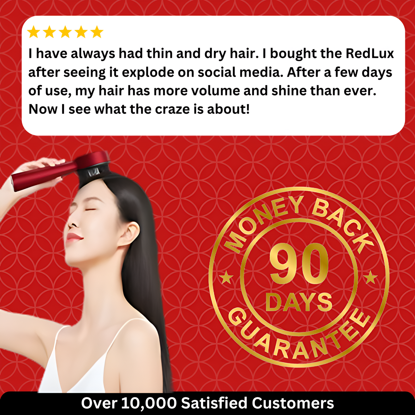 Redlux™  3-In-1 Red Light Scalp Massager